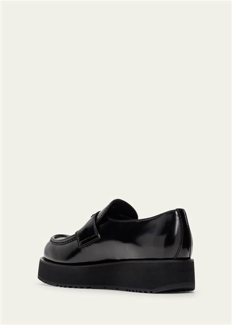 Prada Men's New Opposite Creeper Platform Loafers